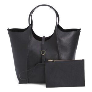ROCAI Leather Tote With Inside Pouch